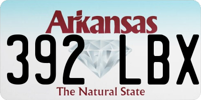 AR license plate 392LBX