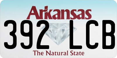AR license plate 392LCB