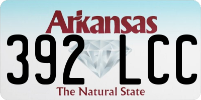 AR license plate 392LCC