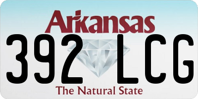 AR license plate 392LCG