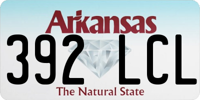 AR license plate 392LCL