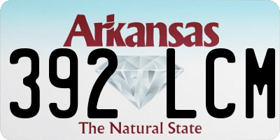 AR license plate 392LCM