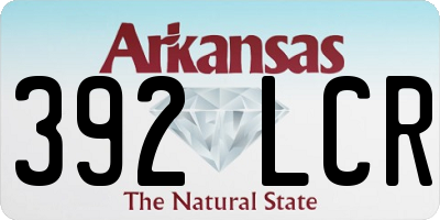 AR license plate 392LCR