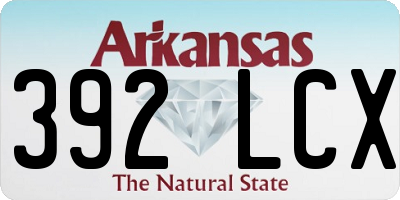 AR license plate 392LCX