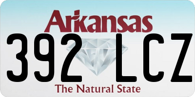 AR license plate 392LCZ