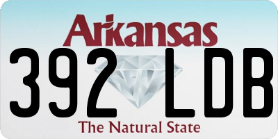 AR license plate 392LDB