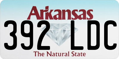 AR license plate 392LDC