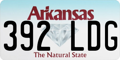 AR license plate 392LDG
