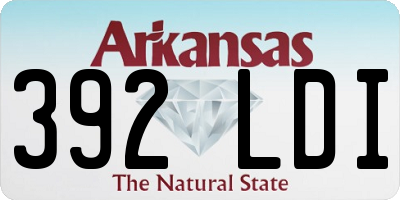 AR license plate 392LDI