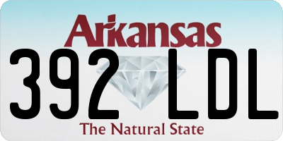AR license plate 392LDL