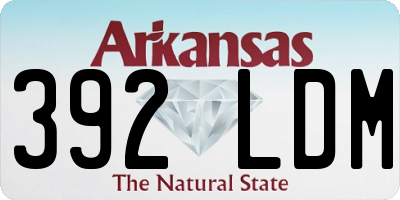 AR license plate 392LDM