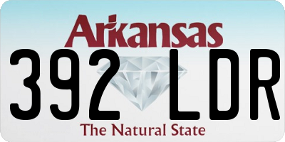 AR license plate 392LDR