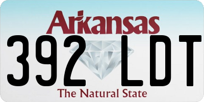 AR license plate 392LDT