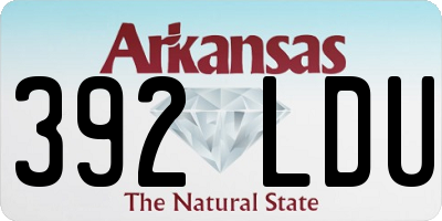 AR license plate 392LDU