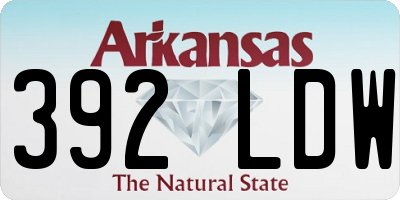AR license plate 392LDW