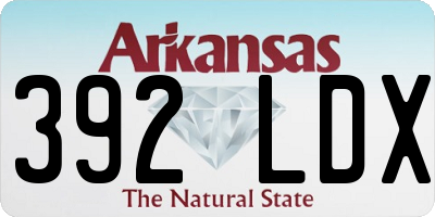 AR license plate 392LDX