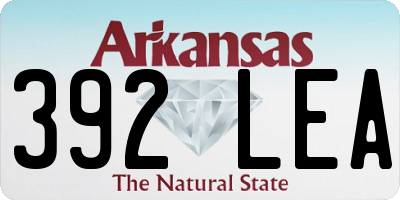 AR license plate 392LEA