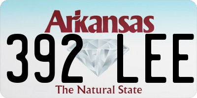 AR license plate 392LEE