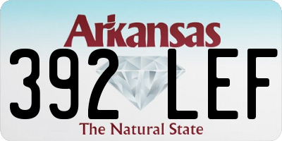 AR license plate 392LEF
