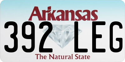 AR license plate 392LEG
