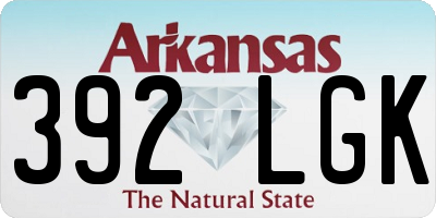 AR license plate 392LGK