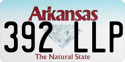 AR license plate 392LLP