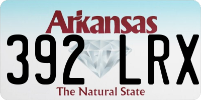 AR license plate 392LRX