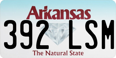 AR license plate 392LSM