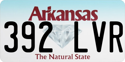 AR license plate 392LVR