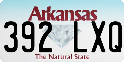 AR license plate 392LXQ