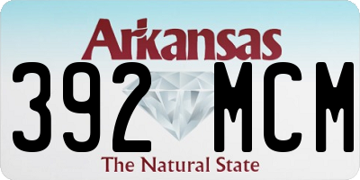 AR license plate 392MCM