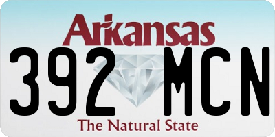 AR license plate 392MCN