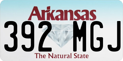 AR license plate 392MGJ