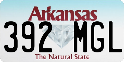 AR license plate 392MGL