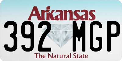 AR license plate 392MGP