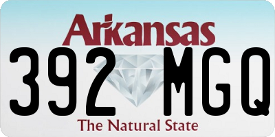 AR license plate 392MGQ