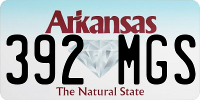 AR license plate 392MGS