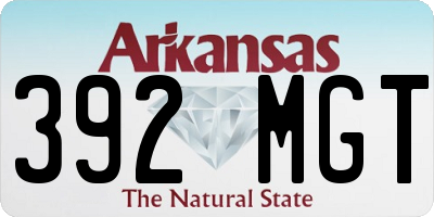 AR license plate 392MGT