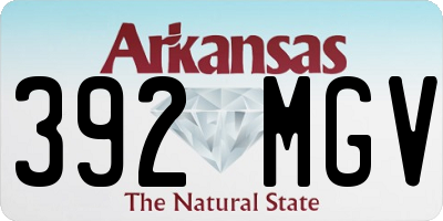 AR license plate 392MGV