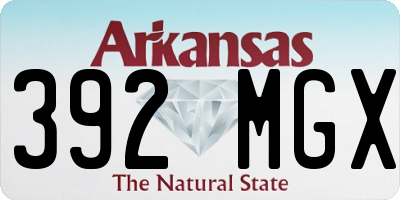 AR license plate 392MGX