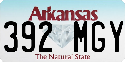 AR license plate 392MGY