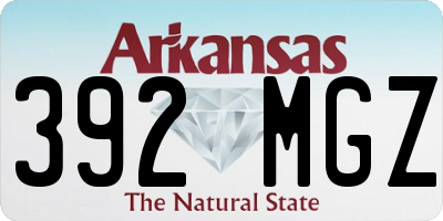 AR license plate 392MGZ