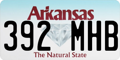 AR license plate 392MHB