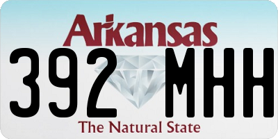 AR license plate 392MHH