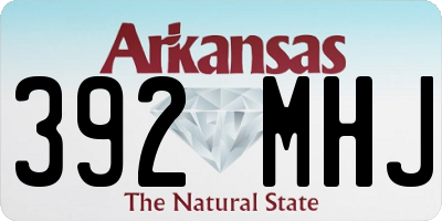 AR license plate 392MHJ