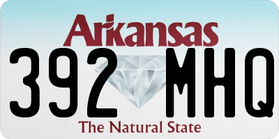 AR license plate 392MHQ