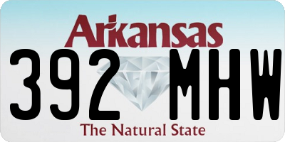 AR license plate 392MHW