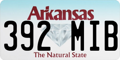 AR license plate 392MIB