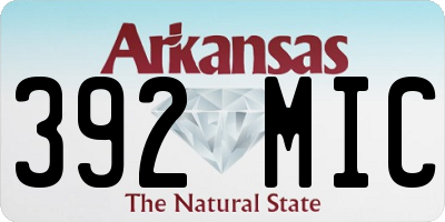 AR license plate 392MIC