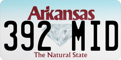 AR license plate 392MID